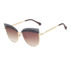 Spot Eyebrow Double-lens Ladies Sunglasses European and American Versatile Sunglasses
