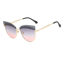 Carica l&#39;immagine nel visualizzatore di Gallery, Spot Eyebrow Double-lens Ladies Sunglasses European and American Versatile Sunglasses
