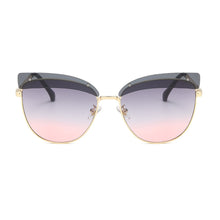 Carica l&#39;immagine nel visualizzatore di Gallery, Spot Eyebrow Double-lens Ladies Sunglasses European and American Versatile Sunglasses