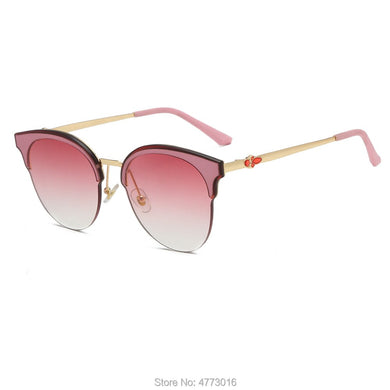 Spot  Supply High-End Eyebrow Metal European and American Trend Sunglasses Ladies sunglasses