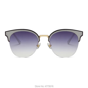 Spot  Supply High-End Eyebrow Metal European and American Trend Sunglasses Ladies sunglasses