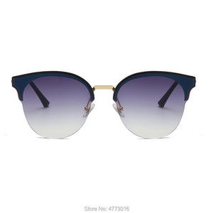 Spot  Supply High-End Eyebrow Metal European and American Trend Sunglasses Ladies sunglasses