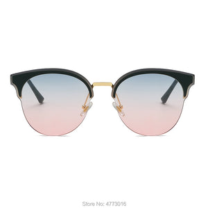 Spot  Supply High-End Eyebrow Metal European and American Trend Sunglasses Ladies sunglasses