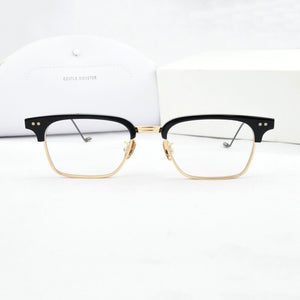 Square 2023 Korean brand design Eyeglasses frames HAVANA Women Men titanium Eyewear Frames For Reading Myopia Prescription lens