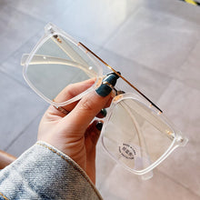 Load image into Gallery viewer, Square Anti Blue Light Eyeglasses Frames Women TR90 Wood Grain Vintage Glasses Frame Men Optical Clear Prescription Spectacle