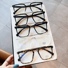 Load image into Gallery viewer, Square Anti Blue Light Eyeglasses Frames Women TR90 Wood Grain Vintage Glasses Frame Men Optical Clear Prescription Spectacle