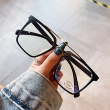 Load image into Gallery viewer, Square Anti Blue Light Eyeglasses Frames Women TR90 Wood Grain Vintage Glasses Frame Men Optical Clear Prescription Spectacle