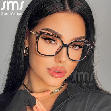 Occhiali quadrati anti luce blu da donna montatura grande TR90 occhiali da computer da uomo occhiali con blocco della luce blu