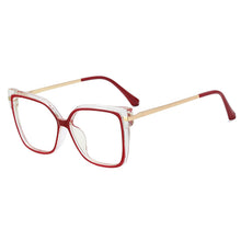 Load image into Gallery viewer, Square Anti Blue Light Glasses Women Big Frame TR90 Computer Eyeglasses Men Blue Light Blocking Eyewear