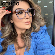 Carica l&#39;immagine nel visualizzatore di Gallery, Square Anti-Blue Light Optical Glasses Frames Women Designer Eyeglasses Clear Glasses Frames Eyewear Lentes Opticos Para Mujer
