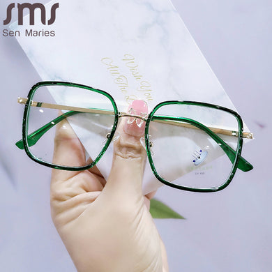 Square Anti-blue Optical Eyeglasses Frames Women TR90 Glasses Frames Retro Clear Myopia Frame Lady UV400