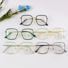 Carica l&#39;immagine nel visualizzatore di Gallery, Montature per occhiali da vista quadrati anti-blu Montature per occhiali da donna TR90 Montatura per miopia retrò trasparente Lady UV400