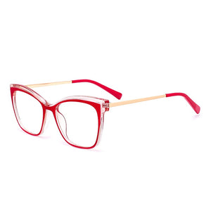 Square Anti-blue Women Glasses Frames Optical Clear Transparent Lens Myopia TR90 Frame Prescription Eyewear Computer Glasses