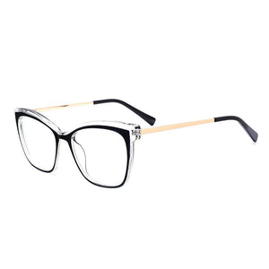 Square Anti-blue Women Glasses Frames Optical Clear Transparent Lens Myopia TR90 Frame Prescription Eyewear Computer Glasses