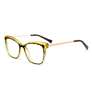 Square Anti-blue Women Glasses Frames Optical Clear Transparent Lens Myopia TR90 Frame Prescription Eyewear Computer Glasses