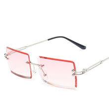 Load image into Gallery viewer, Square Brown Vintage Sunglasses Women  Brand Small Rectangle Sun Glasses Female Gradient Shades Rimless Oculos De Sol