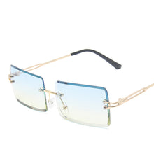 Load image into Gallery viewer, Square Brown Vintage Sunglasses Women  Brand Small Rectangle Sun Glasses Female Gradient Shades Rimless Oculos De Sol
