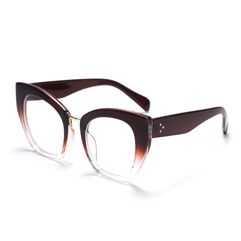Square Cat Eye Optical Glasses Frames Anti Blue Light Blocking Glasses Women Oversized Computer Eyeglasses Unisex Eyewear