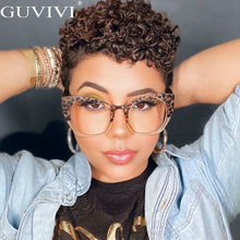 Load image into Gallery viewer, Square Cat Eye Optical Glasses Frames Anti Blue Light Blocking Glasses Women Oversized Computer Eyeglasses Unisex Eyewear