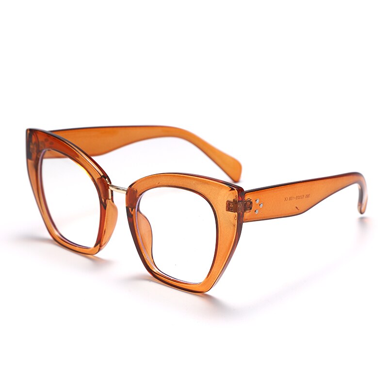 Square Cat Eye Optical Glasses Frames Anti Blue Light Blocking Glasses Women Oversized Computer Eyeglasses Unisex Eyewear