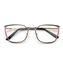 Load image into Gallery viewer, Square Cat Eye Optical Prescription Eyeglasses Frames Clear Metal Women&#39;s Glasses Without Diopters  Brand Designer