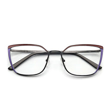 Load image into Gallery viewer, Square Cat Eye Optical Prescription Eyeglasses Frames Clear Metal Women&#39;s Glasses Without Diopters  Brand Designer