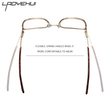 Load image into Gallery viewer, Square Cat Eye Optical Prescription Eyeglasses Frames Clear Metal Women&#39;s Glasses Without Diopters  Brand Designer