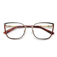 Load image into Gallery viewer, Square Cat Eye Optical Prescription Eyeglasses Frames Clear Metal Women&#39;s Glasses Without Diopters  Brand Designer