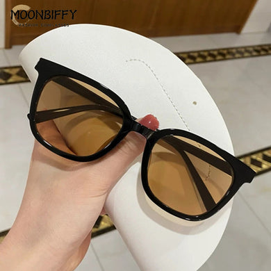 Square Cat Eye Sunglasses Ladies 2023 Summer Tea Sunglasses Travel Street Shooting Sunglasses Outdoor Sports Eyewear UV400