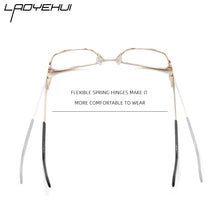 Carica l&#39;immagine nel visualizzatore di Gallery, Square Cat Eye Women Prescription Eyeglasses Men Rectangle Metal Fake Glasses Without Diopters Retro Decorative Eyewear Frames