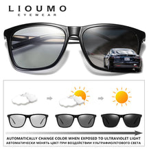Load image into Gallery viewer, Square Chameleon Design Sunglasses Men Polarized Photochromic Glasses Women Day&amp;Night Safety Driving Eyewear Anti-Glare UV400