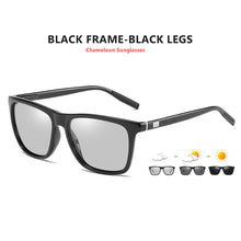 Load image into Gallery viewer, Square Chameleon Design Sunglasses Men Polarized Photochromic Glasses Women Day&amp;Night Safety Driving Eyewear Anti-Glare UV400