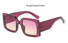 Load image into Gallery viewer, Square Clear Shades Sunglasses Woman 2023 Big Frame Rectangle Sun Glasses For Women 2023 Designer UV400 Eyewear
