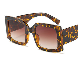 Square Clear Shades Sunglasses Woman 2023 Big Frame Rectangle Sun Glasses For Women 2023 Designer UV400 Eyewear