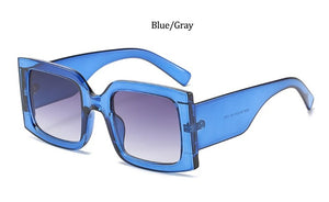 Square Clear Shades Sunglasses Woman 2023 Big Frame Rectangle Sun Glasses For Women 2023 Designer UV400 Eyewear