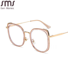 Load image into Gallery viewer, Square Computer Glasses Oversized Anti Blue Light Glasses Women Brand Designer Men Eyeglasses Spectacle Frames Eyewears
