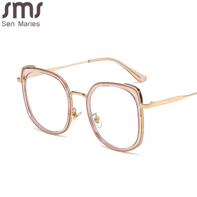 Square Computer Glasses Oversized Anti Blue Light Glasses Women Brand Designer Men Eyeglasses Spectacle Frames Eyewears