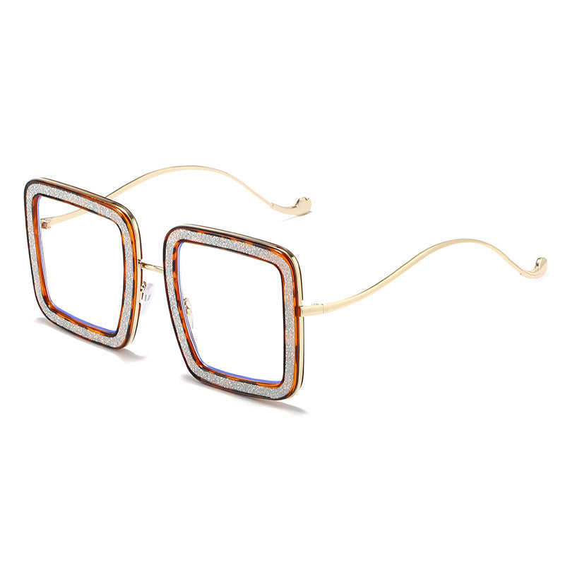 Piazza Diamante Occhiali Cornice Per Le Donne 2023 Rettangolo Oversize Anti-Blu Occhiali Telaio Dell'ottica Lentes Opticos Para Mujer 