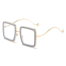 Carica l&#39;immagine nel visualizzatore di Gallery, Piazza Diamante Occhiali Cornice Per Le Donne 2023 Rettangolo Oversize Anti-Blu Occhiali Telaio Dell&#39;ottica Lentes Opticos Para Mujer 