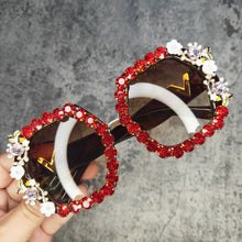 Carica l'immagine nel visualizzatore di Gallery, Square Diamond Sunglasses Women 2023  Brand Designer Colorful Rhinestones Sunglasses Stylish Eyewear Shades UV400 Oculos