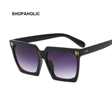 Square  Letter Sunglasses Female Brand Designer Sun Glasses Women Vintage UV400 Outdoor Oculos De Sol