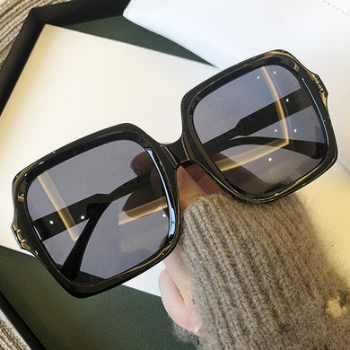 Square Vintage Sunglasses Women Big Frame Mirror Sun Glasses Female Colorful Gradient Retro Oculos De Sol Feminino