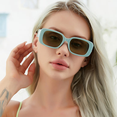 Square Vintage Sunglasses Women Brand Designer Small Frame Mirror Sun Glasses Ladies Green Retro Oculos De Sol Feminino