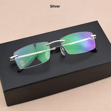 Load image into Gallery viewer, Square Frameless titanium glasses frame men optical glasses frame women Retro eyeglasses frame Women&#39;s spectacle frames Men&#39;s