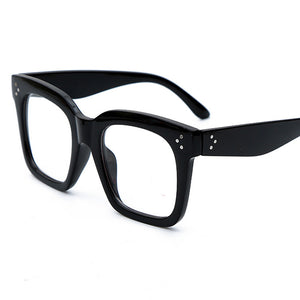 Square Glasses Frames Women Sunglasses Plastic Rivets Clear Prescription Eyewear  Brand Designer Glasses Men Frame