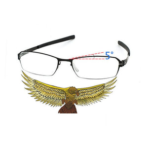 Square Glasses Frames for Men Women Handmade Screwless 0.5mm Stainless Steel Personality Eyeglasses Myopia Prescription Eyewear