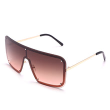 Load image into Gallery viewer, Square Goggle Sunglasses One Piece Women Sunglasses Oversized Rimless Glasses Men Brand Designer Eyeglass Oculos De Sol Feminino