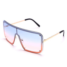Load image into Gallery viewer, Square Goggle Sunglasses One Piece Women Sunglasses Oversized Rimless Glasses Men Brand Designer Eyeglass Oculos De Sol Feminino