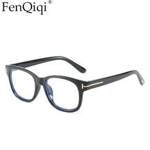 Carica l'immagine nel visualizzatore di Gallery, Occhiali quadrati sfumati ambra che bloccano la luce blu Occhiali firmati UV400 Occhiali da donna con tendenza unisex che bloccano la luce blu
