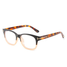 Carica l'immagine nel visualizzatore di Gallery, Occhiali quadrati sfumati ambra che bloccano la luce blu Occhiali firmati UV400 Occhiali da donna con tendenza unisex che bloccano la luce blu